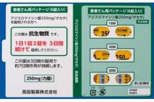 Azithromycin tablets 250 mg (antibiotic)