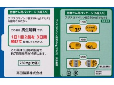 Azithromycin tablets 250 mg (antibiotic)